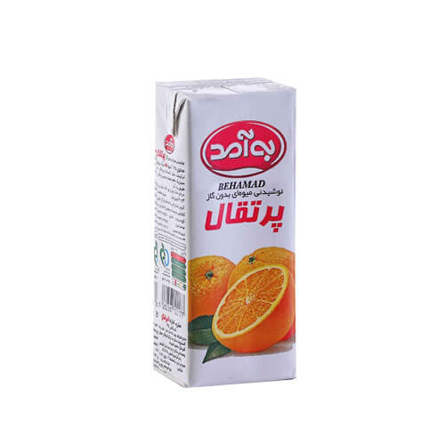 آبمیوه تتراپک 200cc به آمد با طعم پرتقال 36عددی