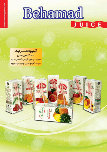 آبمیوه تتراپک 200cc به آمد با طعم های مختلف 36عددی